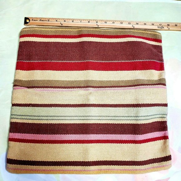 Pottery Barn Pillow Striped Pillow Cover Mission Library Tapestry Weave - Picture 1 of 5